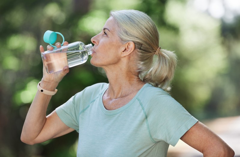 Woman drinking water