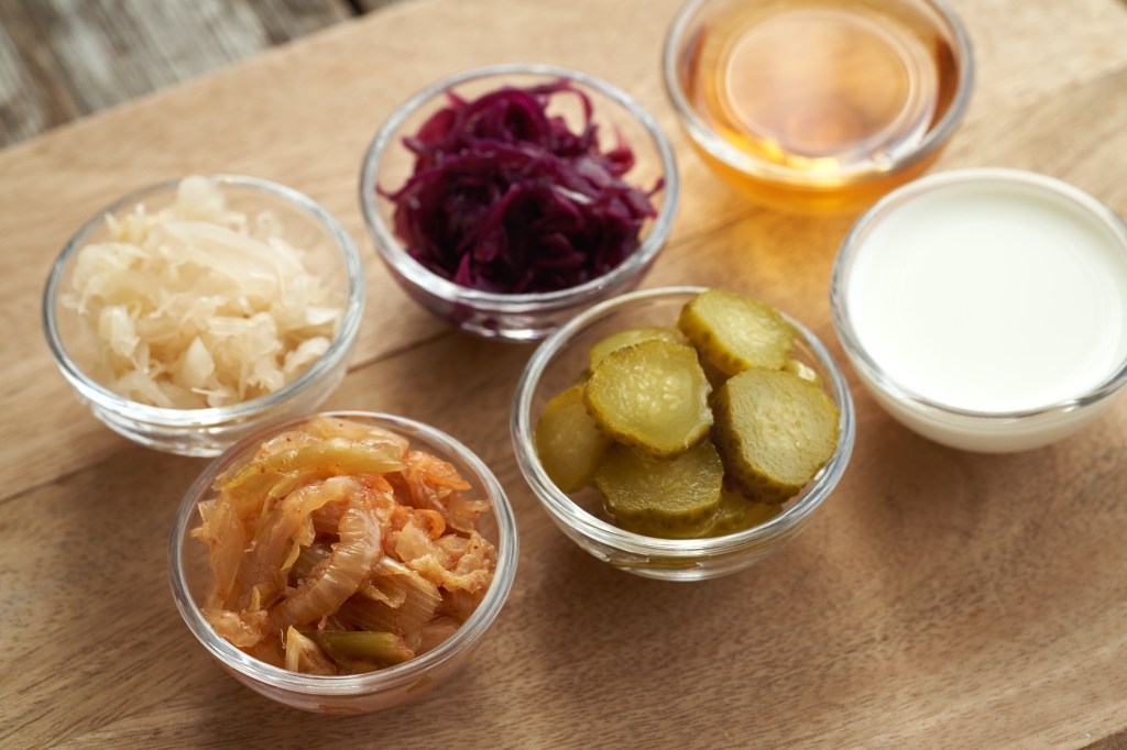 Fermented foods, sauerkraut, kimchi, kefir