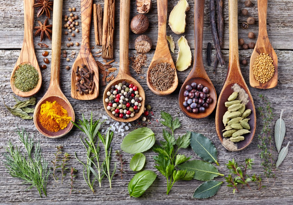 Selection of herbs and spices&nbsp;&nbsp;