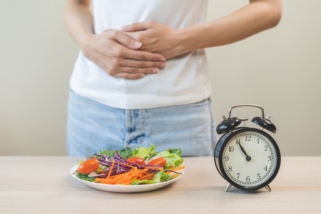 Hungry woman waiting to eat