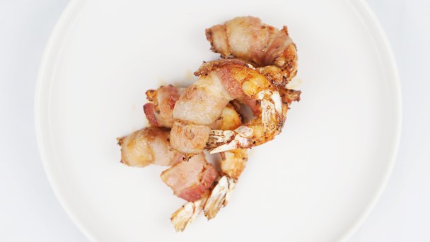 Keto Bacon-Wrapped Shrimp