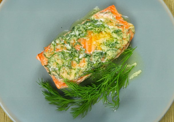 Keto Seared Salmon with Dijon Herb Butter