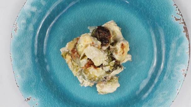 Keto Turkey Brussels Sprout Casserole