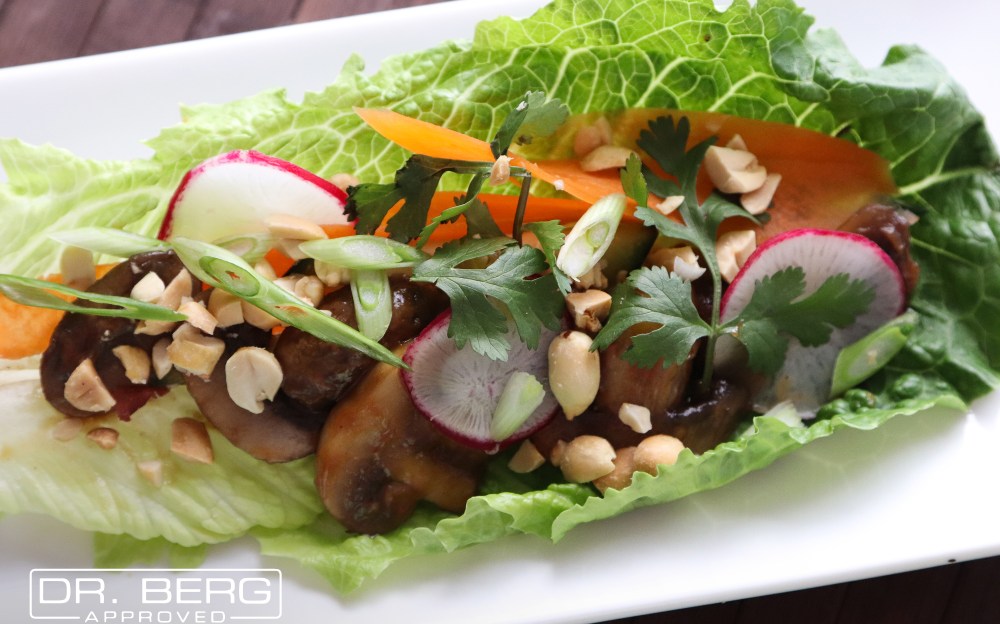 Vegan Peanut and Mushroom Keto Wraps