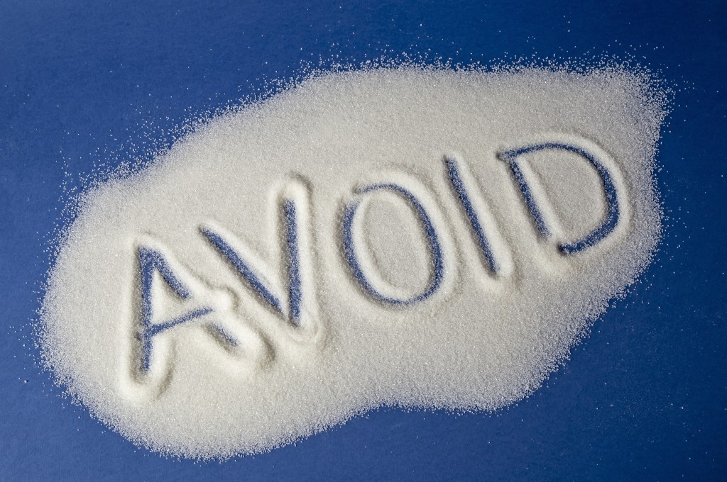 Avoid sugar concept